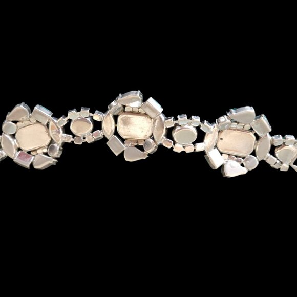 Vintage Green & Blue Rhinestone Chunky Bracelet - Picture 8 of 8